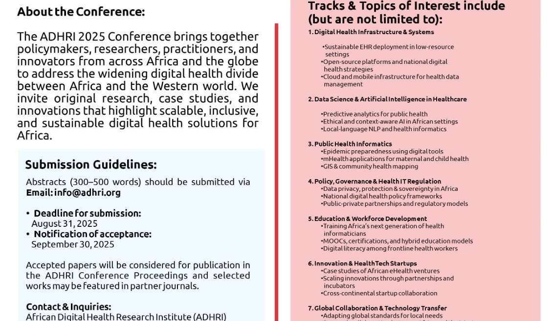 Call for Papers: Annual Conference on Digital Health 2025
